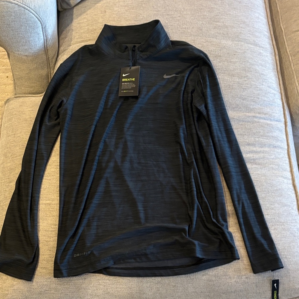 Nike Dark Gray Dri-FIT Long Sleeve Top